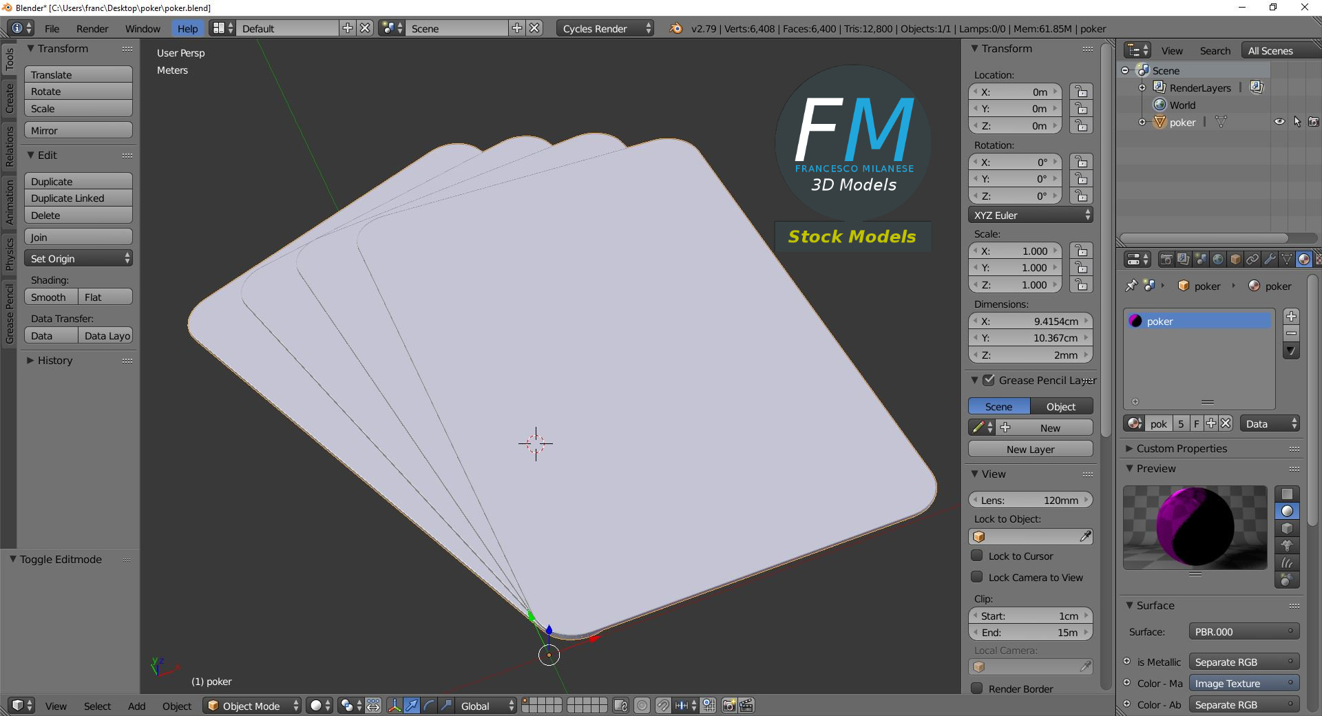 3D-Modell - Poker-Spielkarten Asse - 09