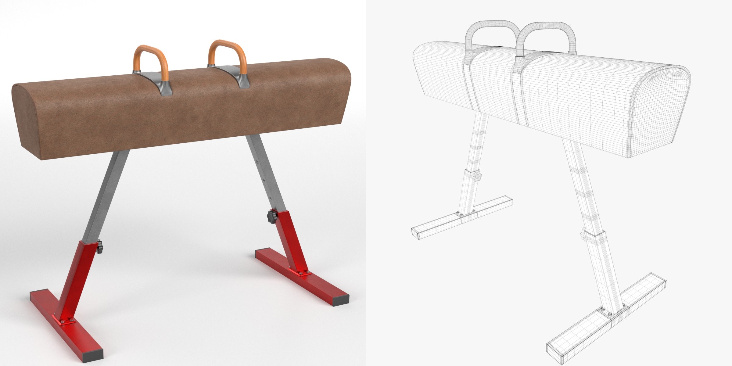 3D-Modell - Pauschenpferd