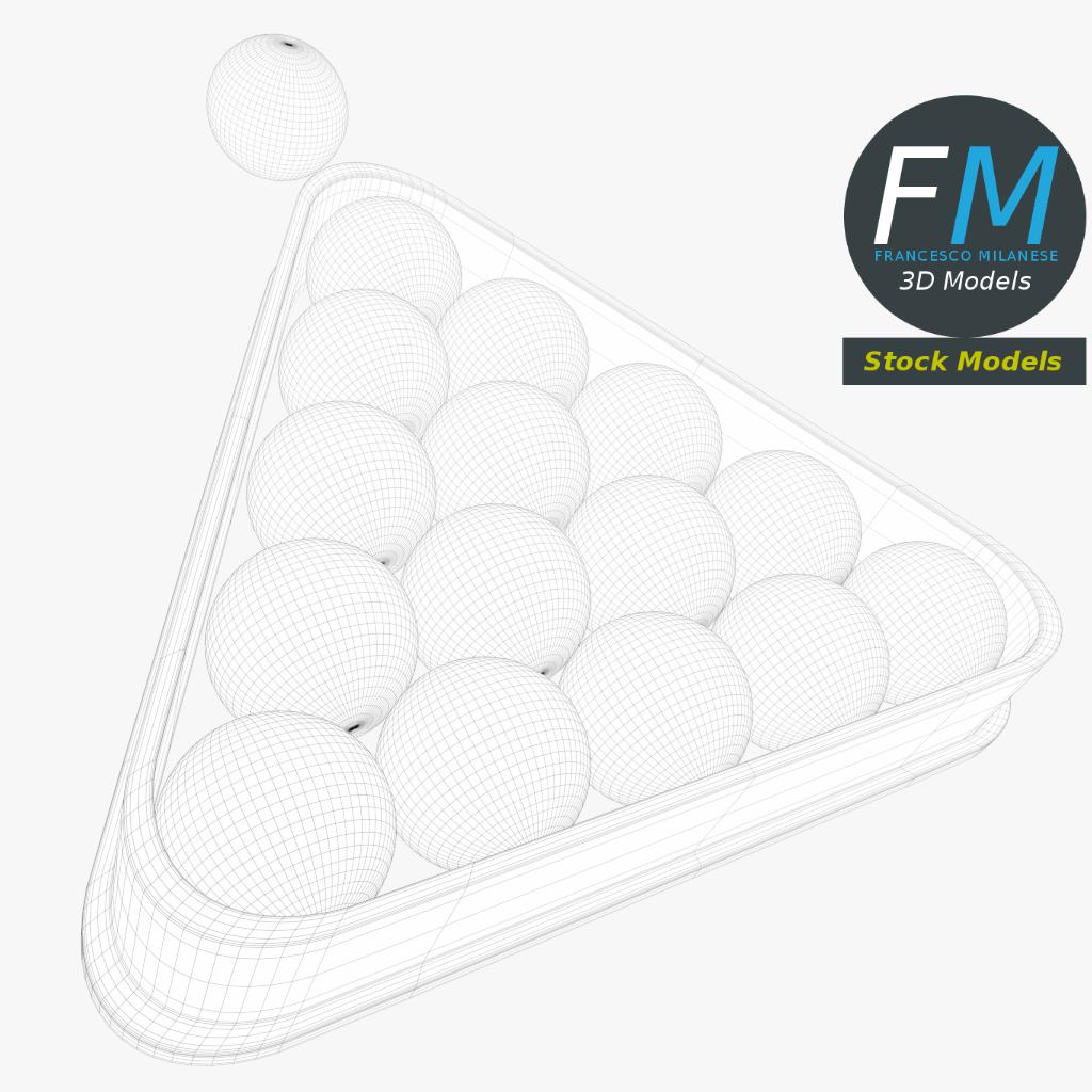 3D-Modell - Poolbillardkugeln Set - 07