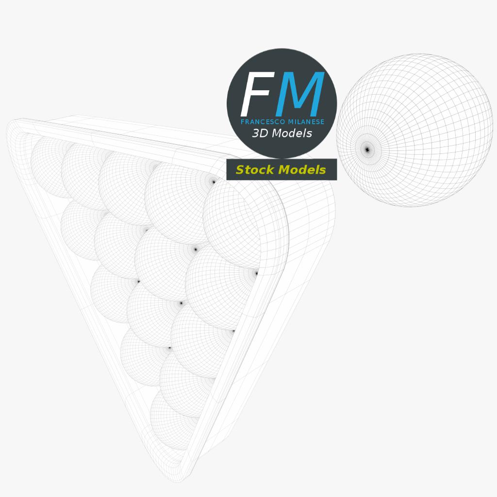 3D-Modell - Poolbillardkugeln Set - 08