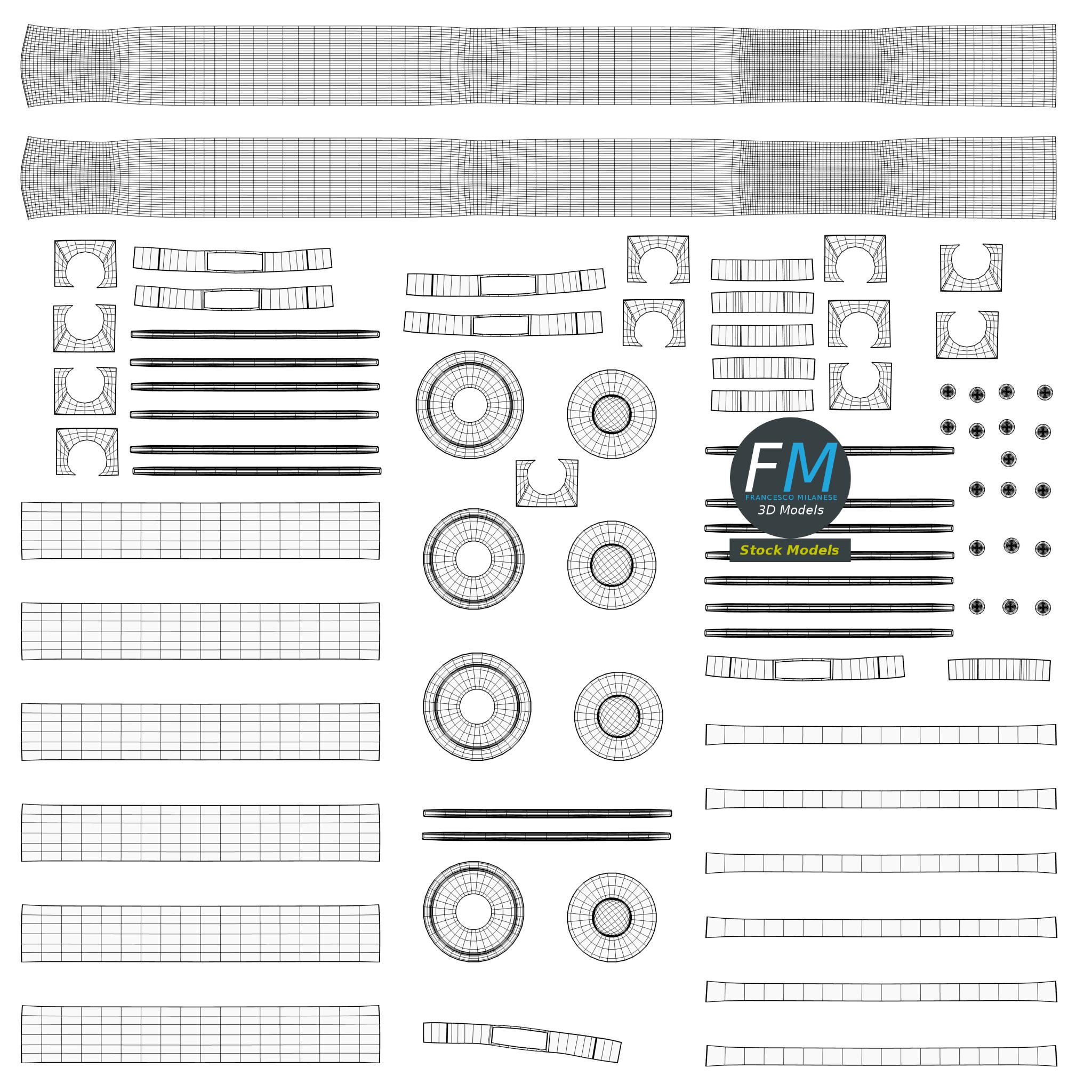 3D-Modell - Schwimmbadleiter - 11 3D-Modell - Schwimmbadleiter - 11