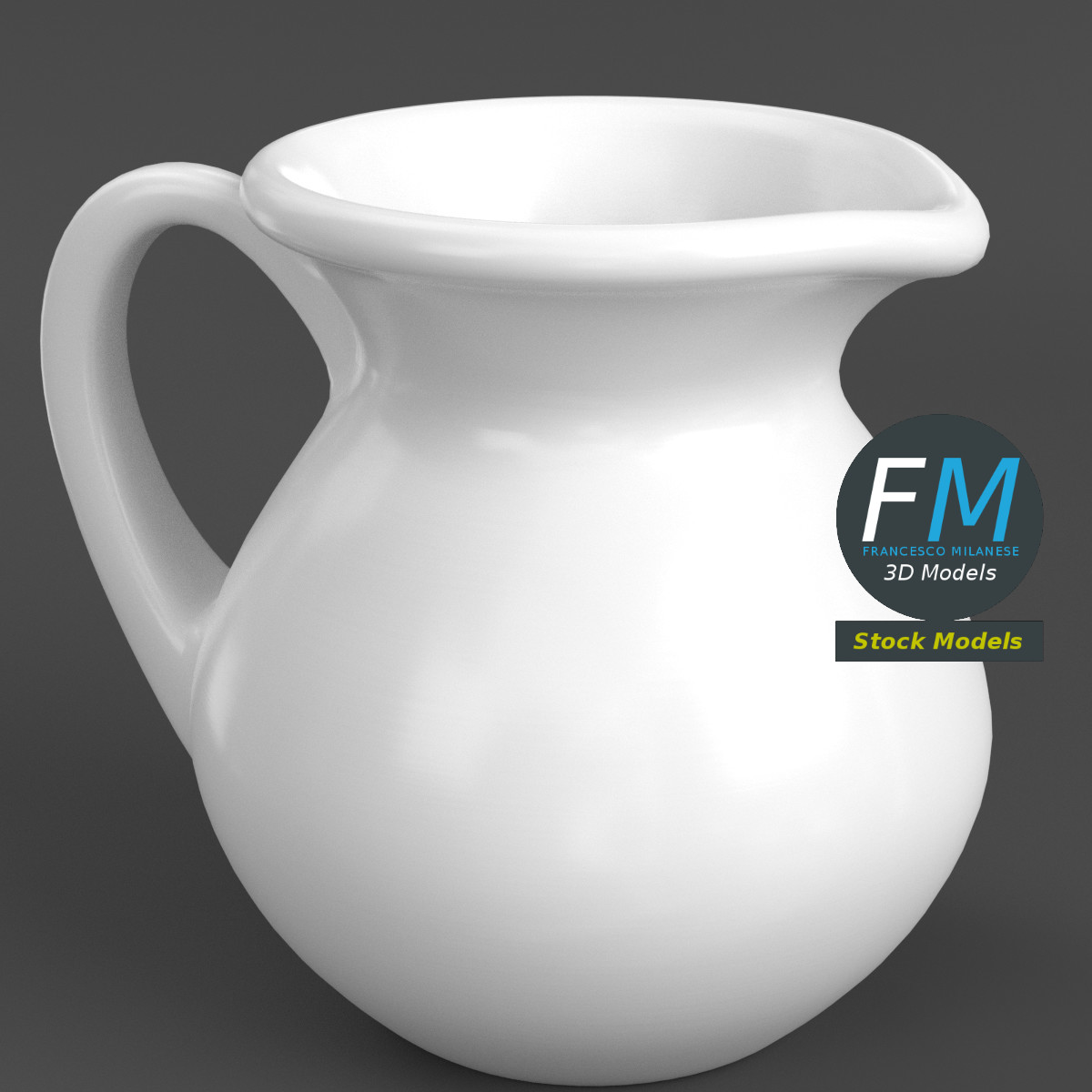 3D-Modell - Porzellankrug - 01