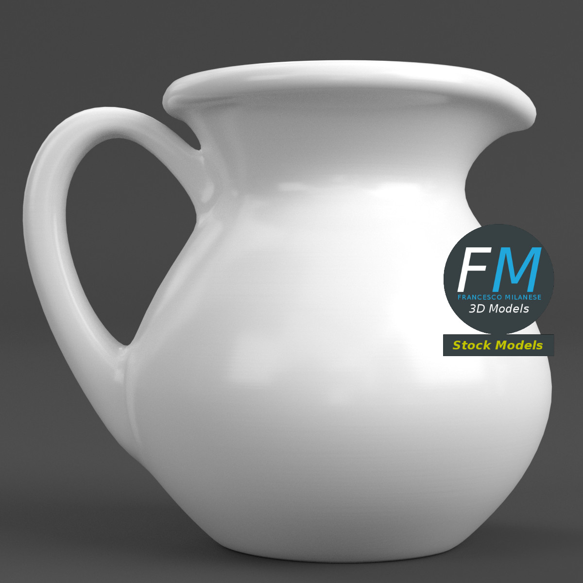 3D-Modell - Porzellankrug - 03