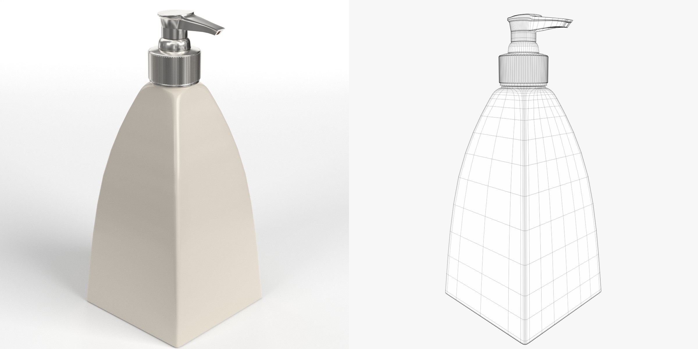 3D-Modell - Seifenspender aus Porzellan