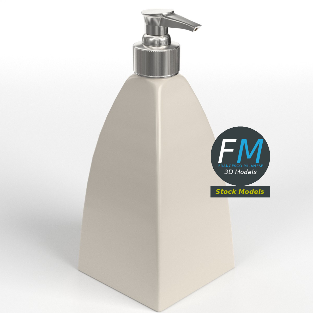 3D-Modell - Seifenspender aus Porzellan - 01