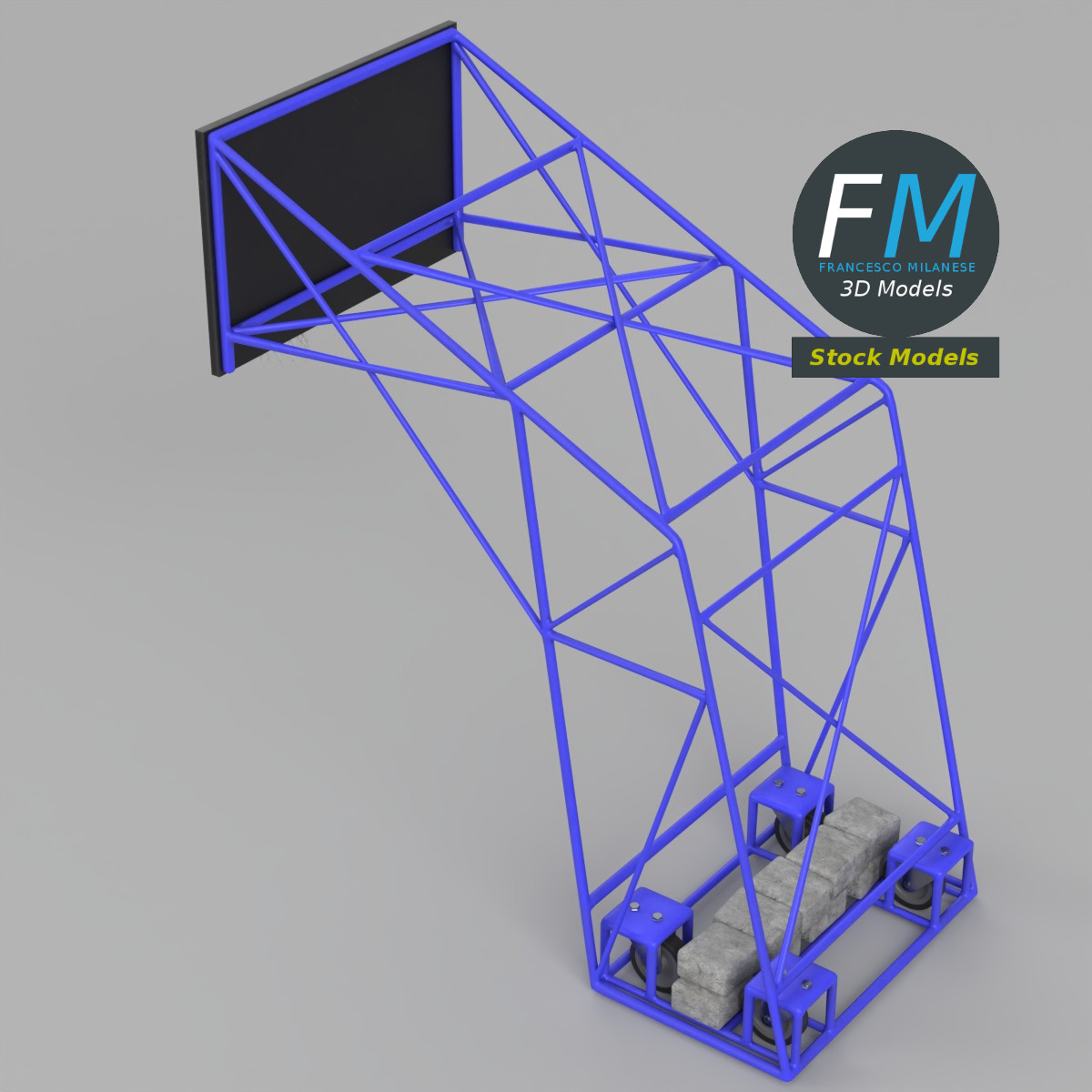 3D-Modell - Tragbarer Outdoor-Basketballkorb - 02