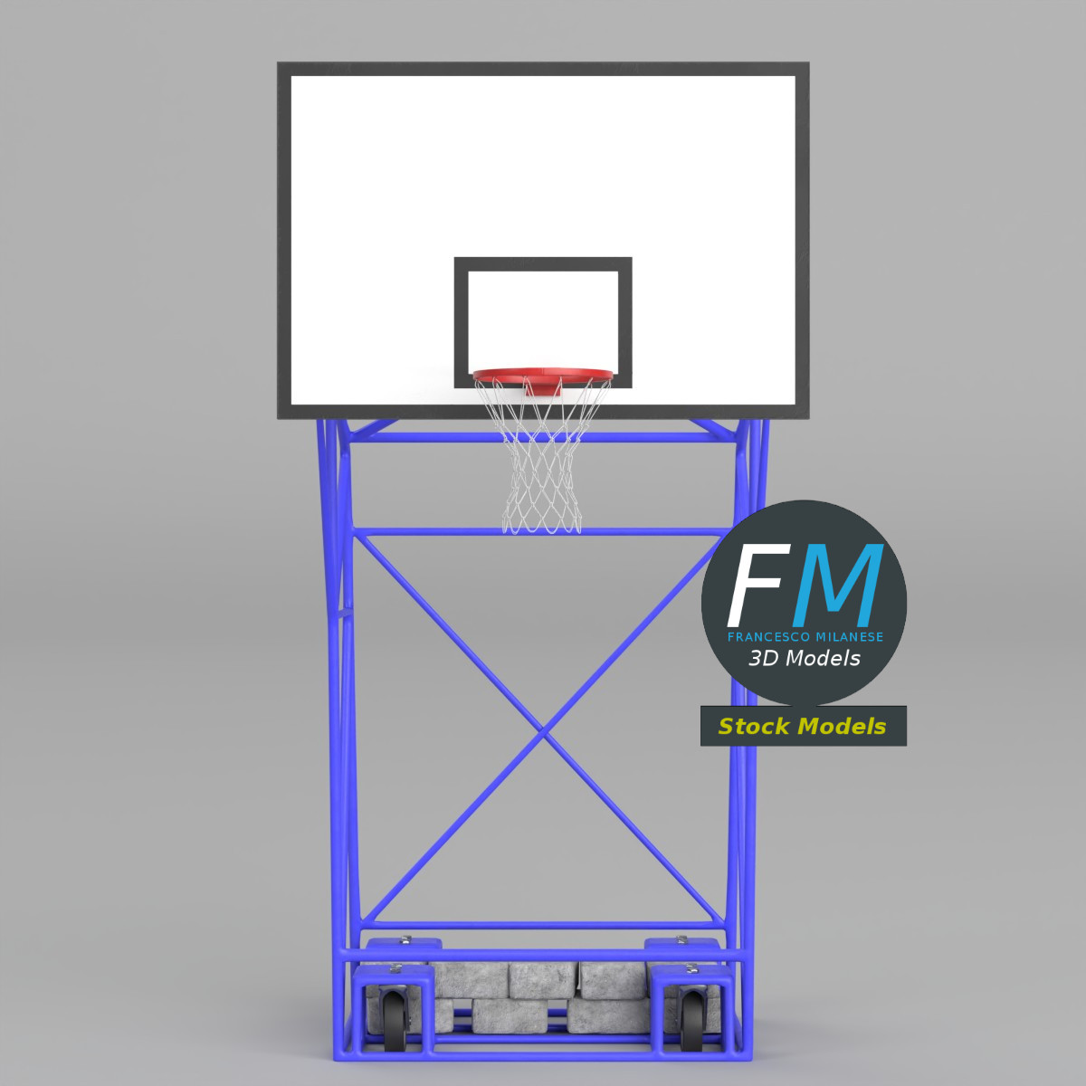 3D-Modell - Tragbarer Outdoor-Basketballkorb - 03