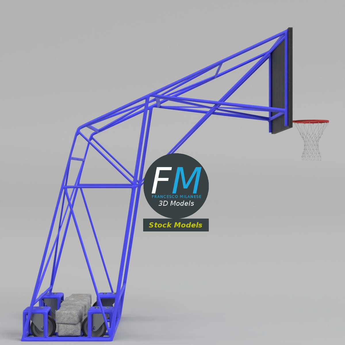 3D-Modell - Tragbarer Outdoor-Basketballkorb - 04