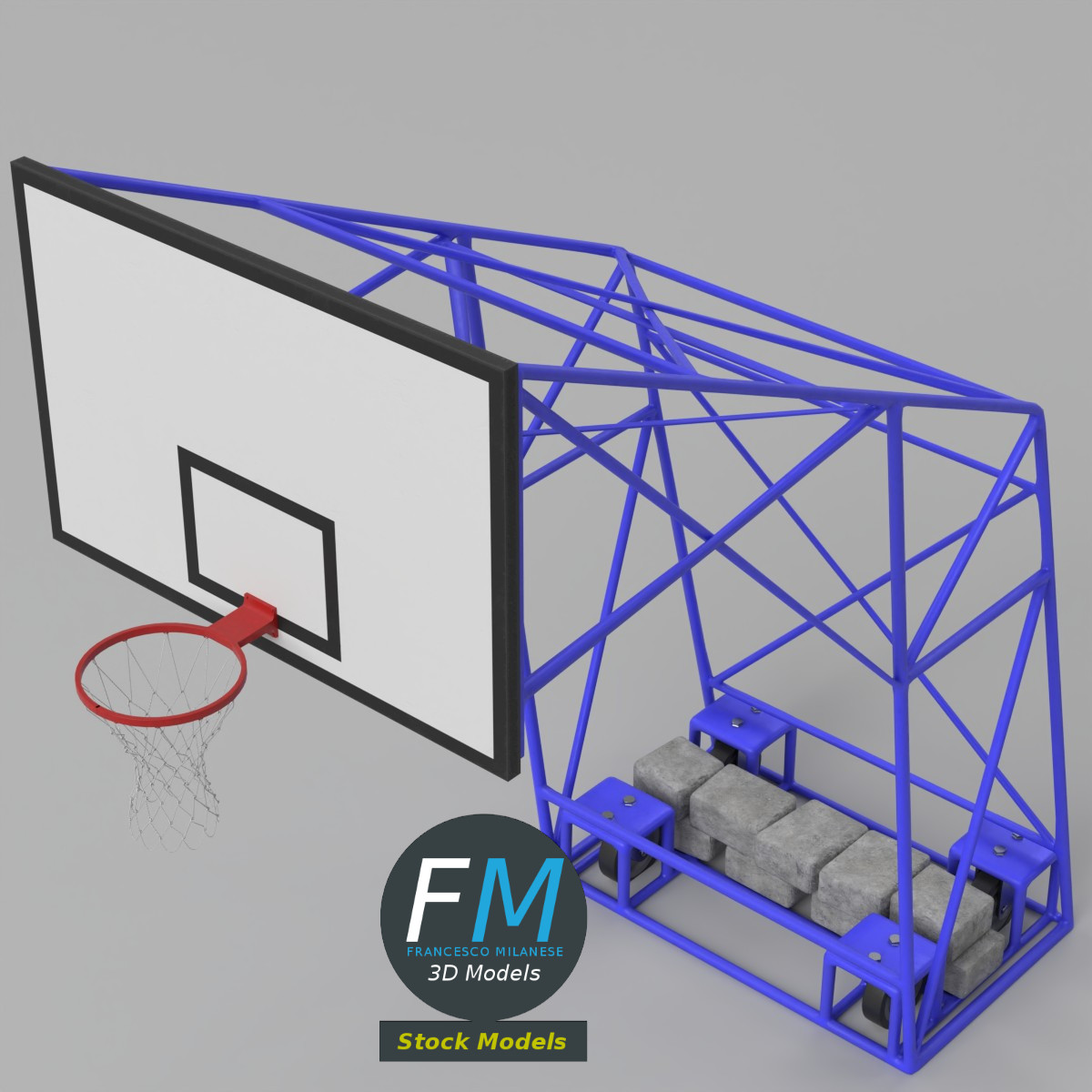 3D-Modell - Tragbarer Outdoor-Basketballkorb - 05