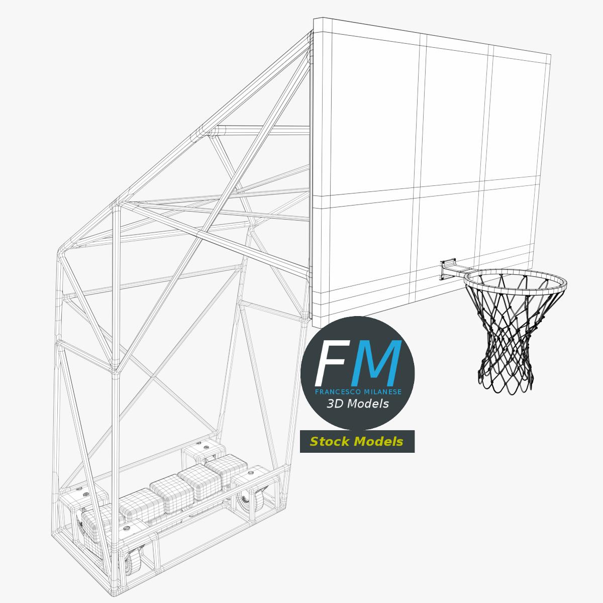 3D-Modell - Tragbarer Outdoor-Basketballkorb - 07