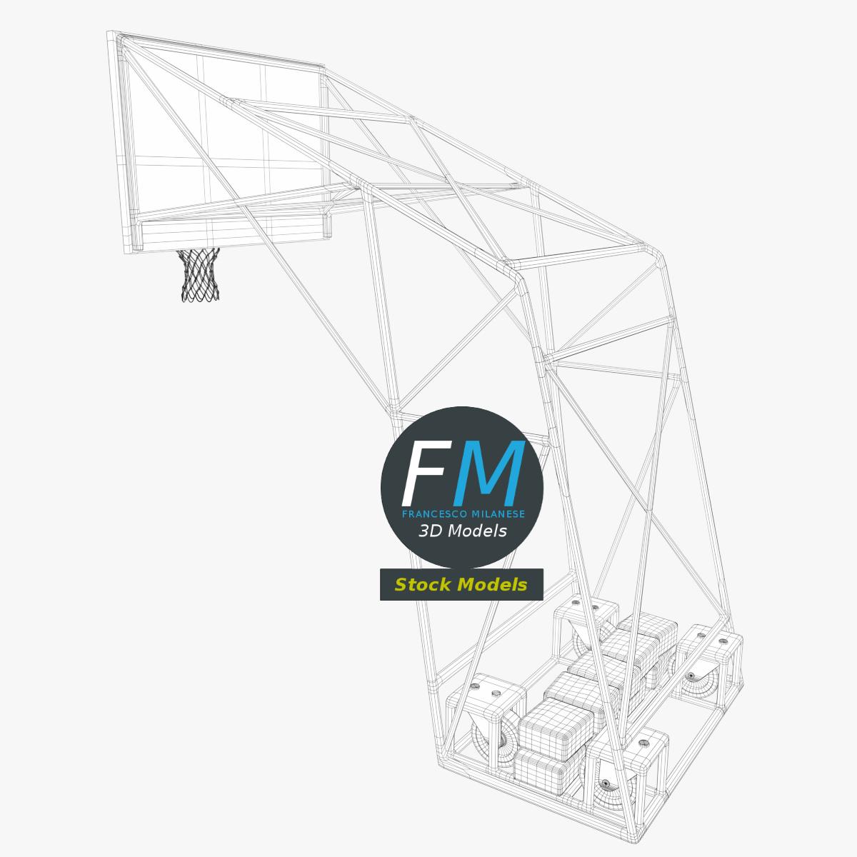 3D-Modell - Tragbarer Outdoor-Basketballkorb - 08