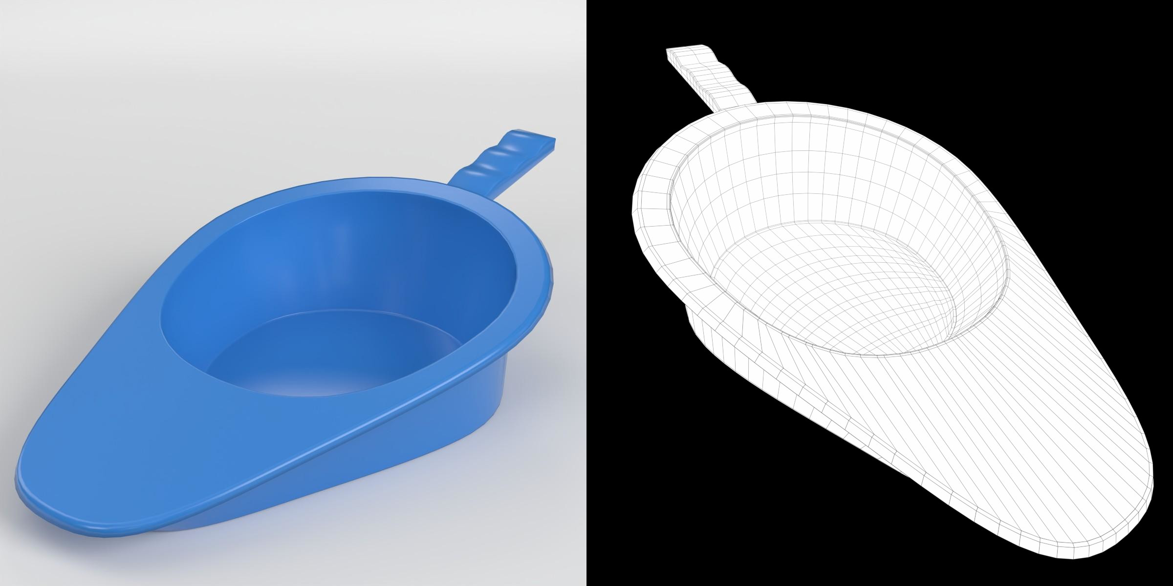 3D-Modell - Tragbare Urin-Bettpfanne