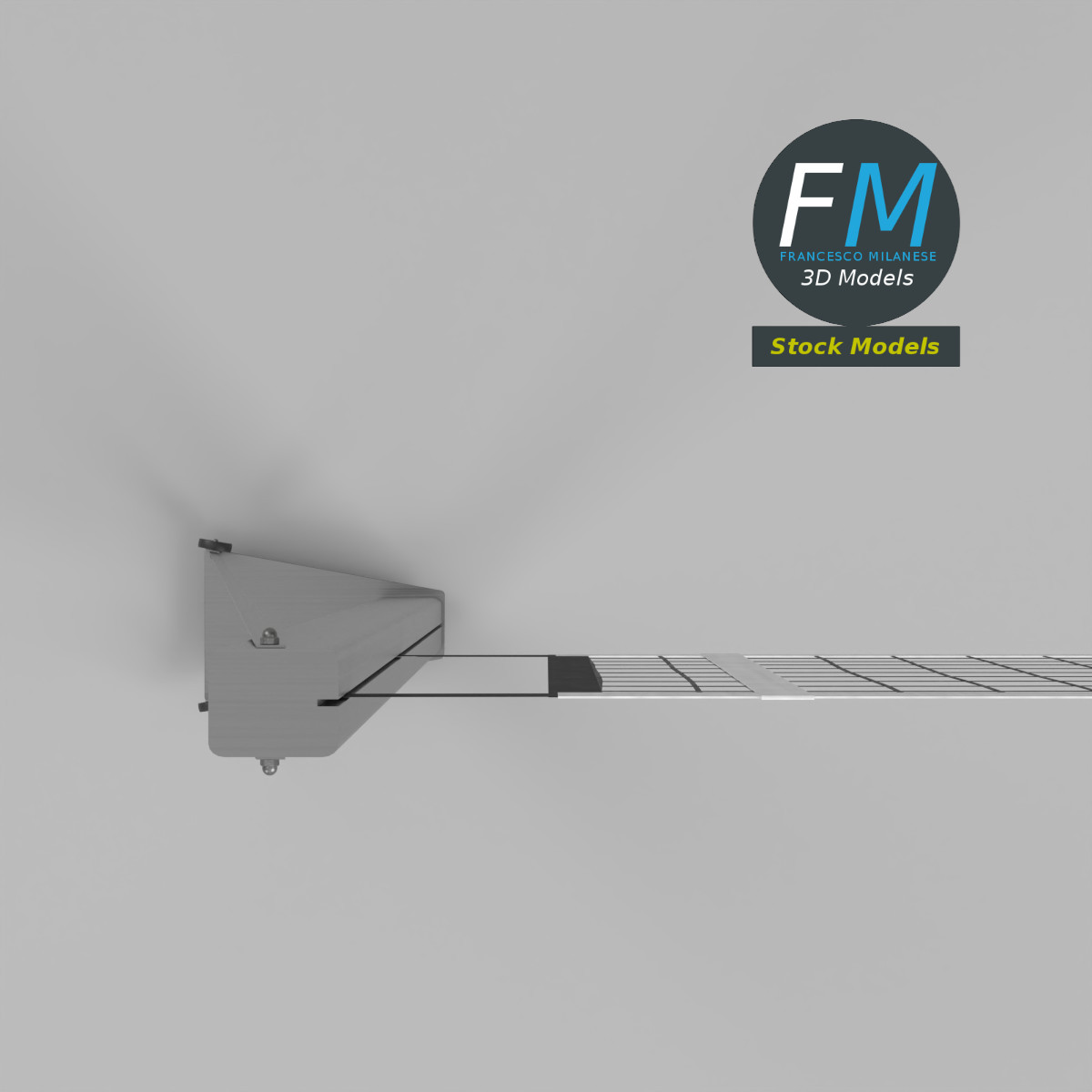 3D Model - Portable Volleyball Net with Wheeled Posts - 06