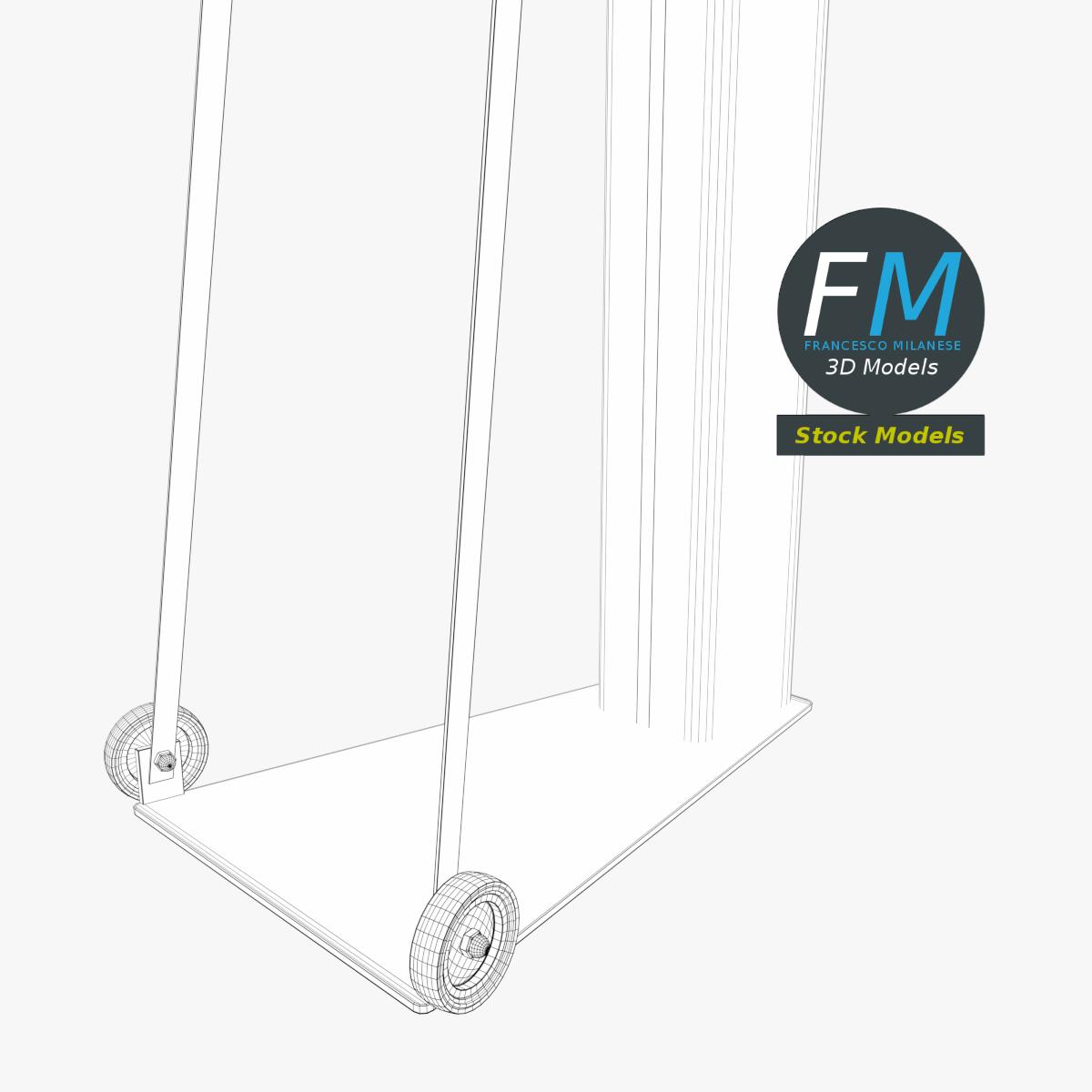 3D Model - Portable Volleyball Net with Wheeled Posts - 08