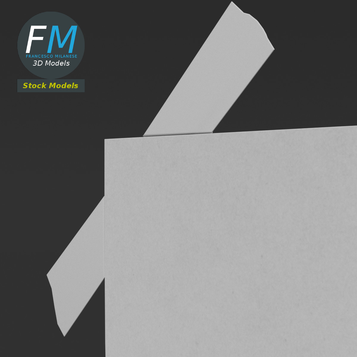 3D-Modell - Poster-Mockup mit Klebeband - 04