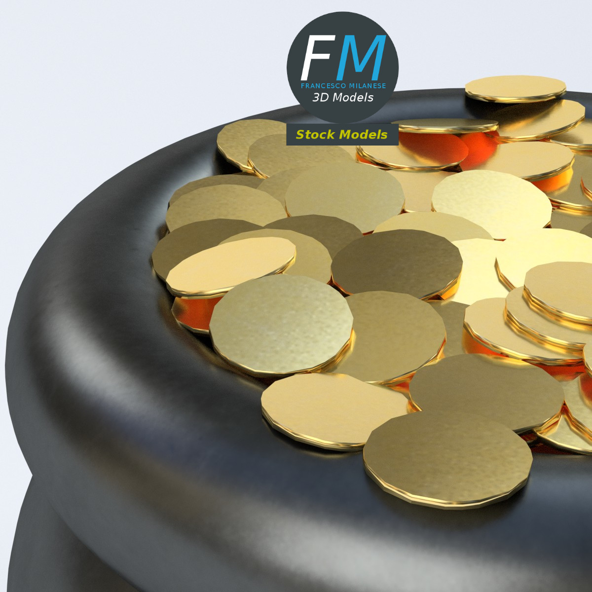 3D-Modell - Goldtopf - 05