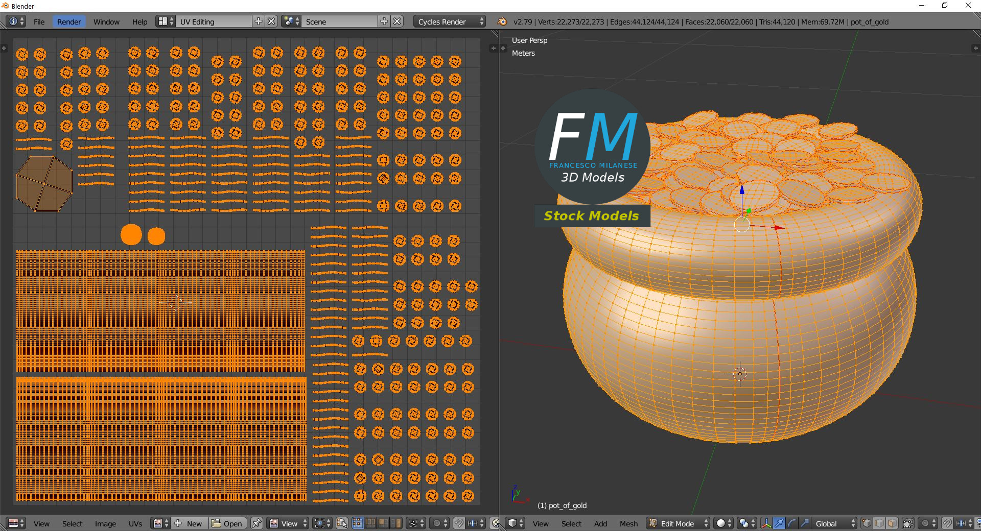 3D-Modell - Goldtopf - 10