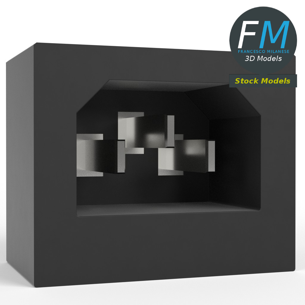 3D-Modell - Stromeingangsbuchse - 01