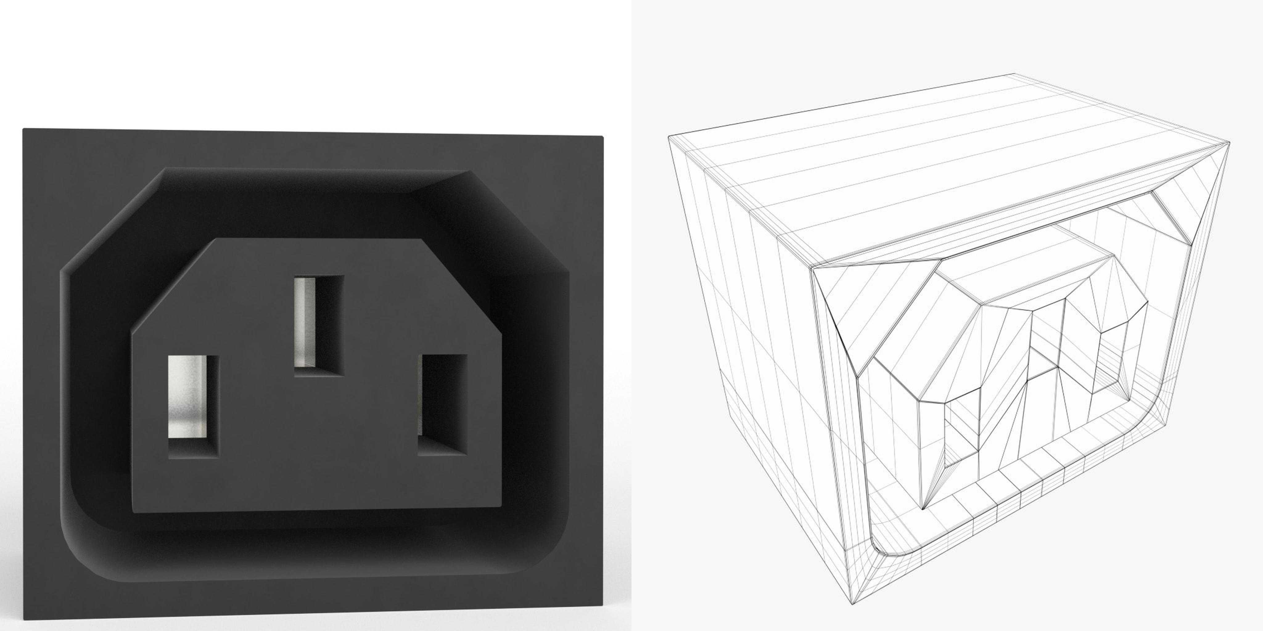 3D-Modell - Steckdose