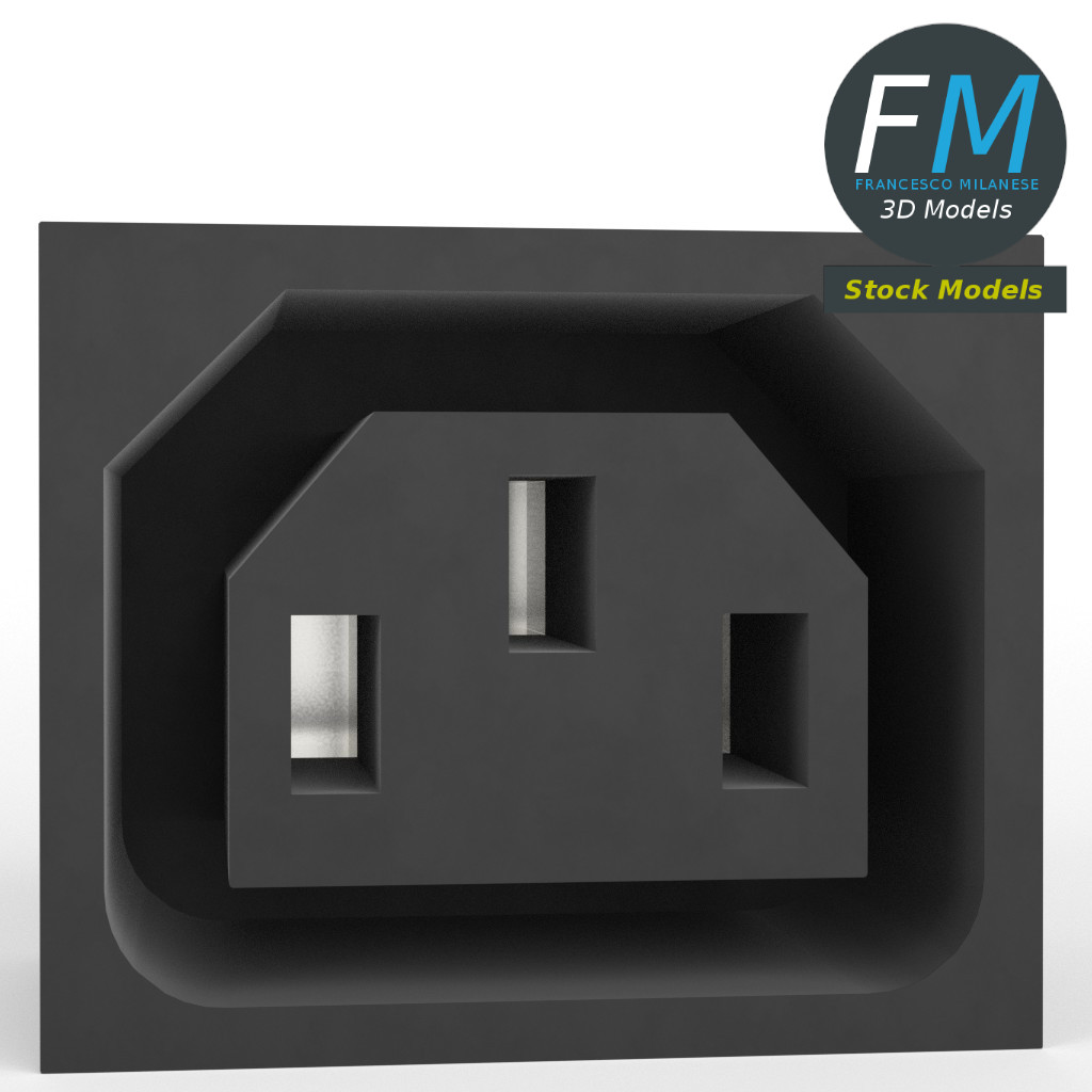 3D-Modell - Steckdose - 01