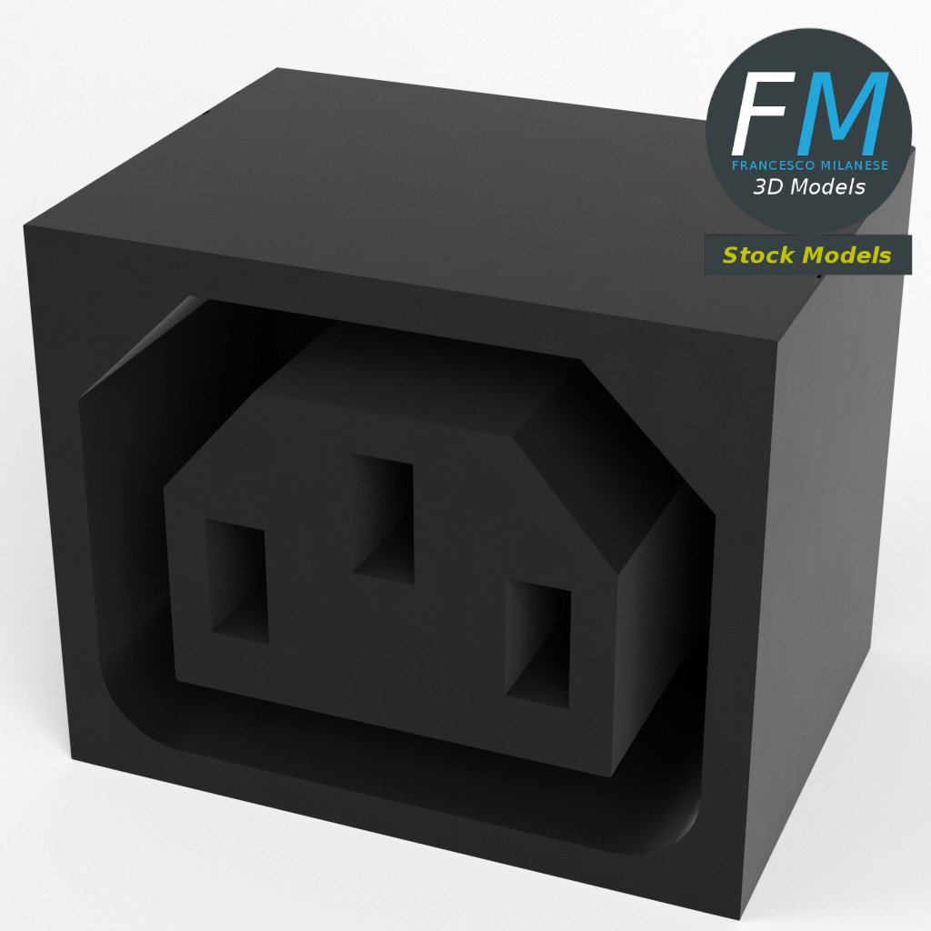 3D-Modell - Steckdose - 02