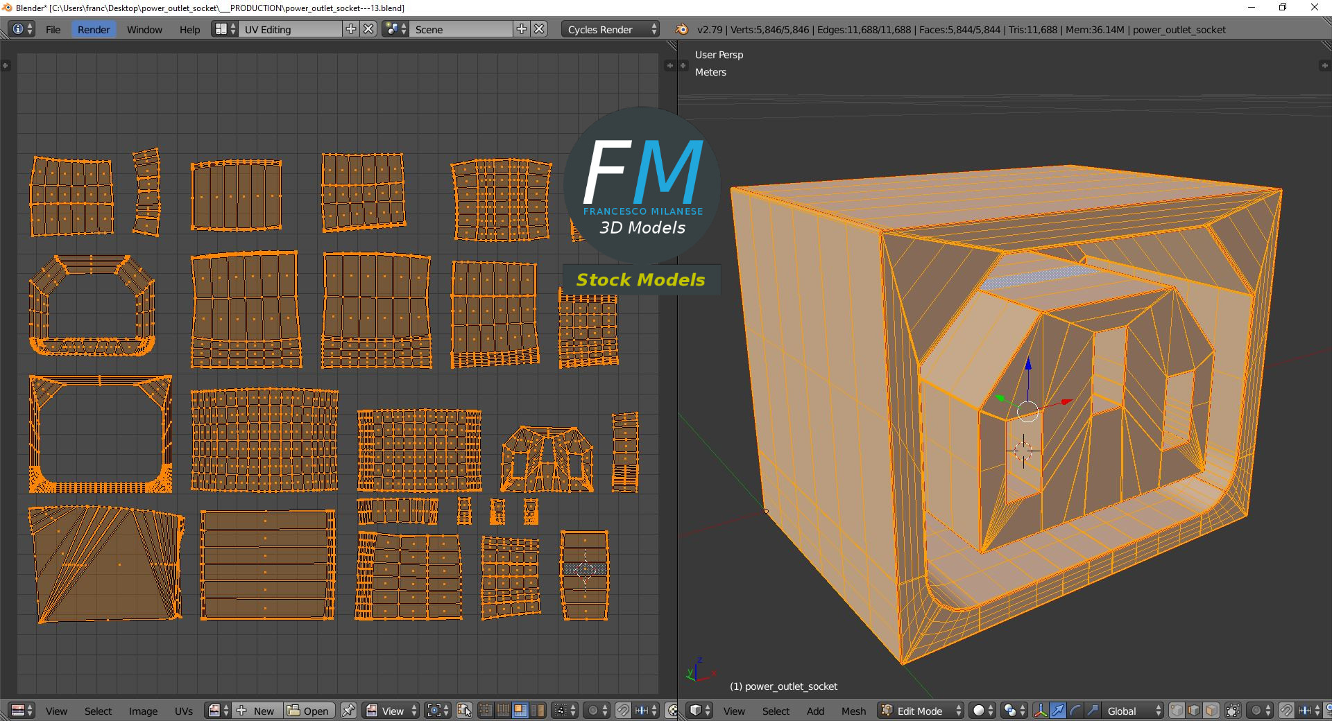 3D-Modell - Steckdose - 10