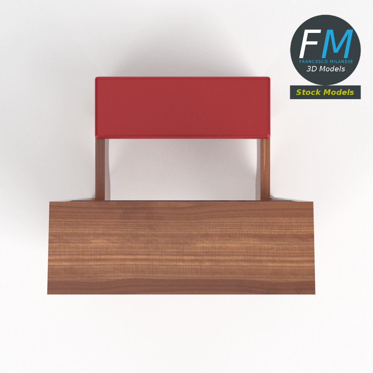 3D-Modell - Hölzerner Gebetsknieschemel - 06