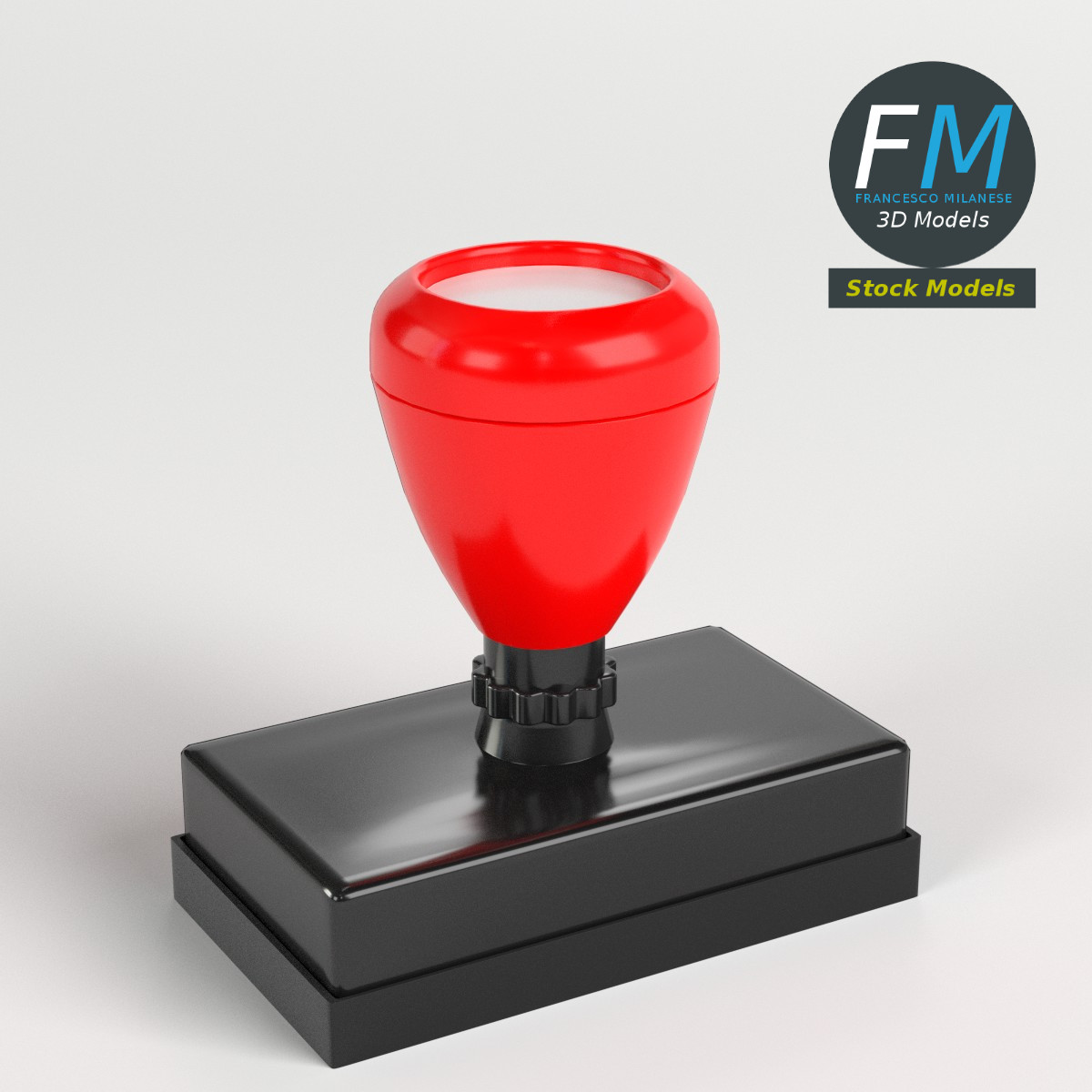 3D-Modell - Vorgetränkter Gummistempel - 01