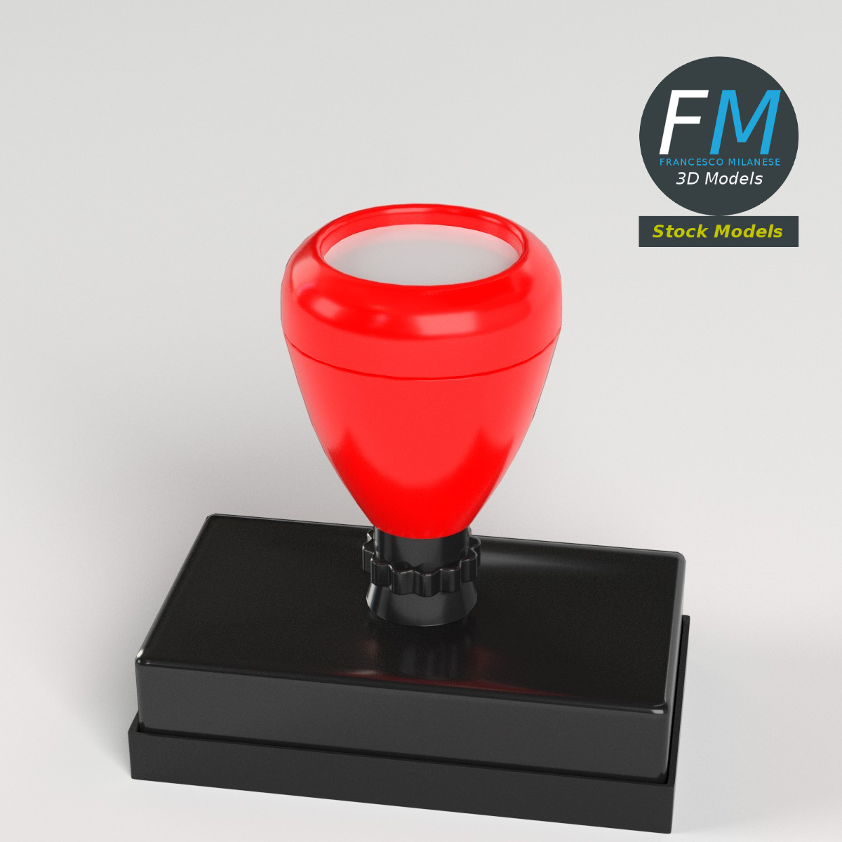 3D-Modell - Vorgetränkter Gummistempel - 02