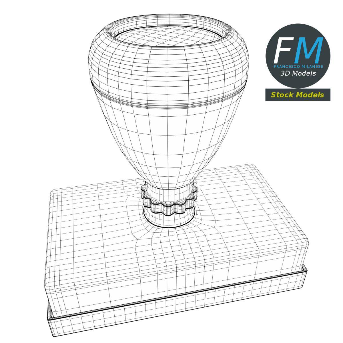 3D-Modell - Vorgetränkter Gummistempel - 07