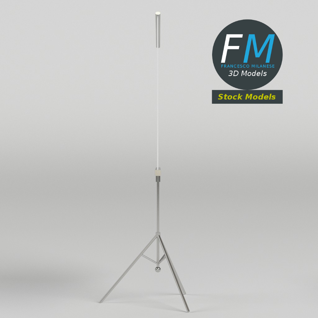 3D-Modell - Projektionsleinwand mit Stativ - 04