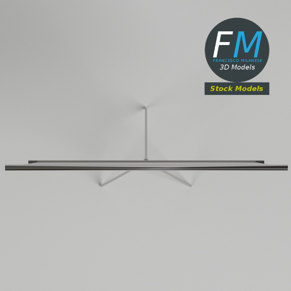 3D-Modell - Projektionsleinwand mit Stativ - 06