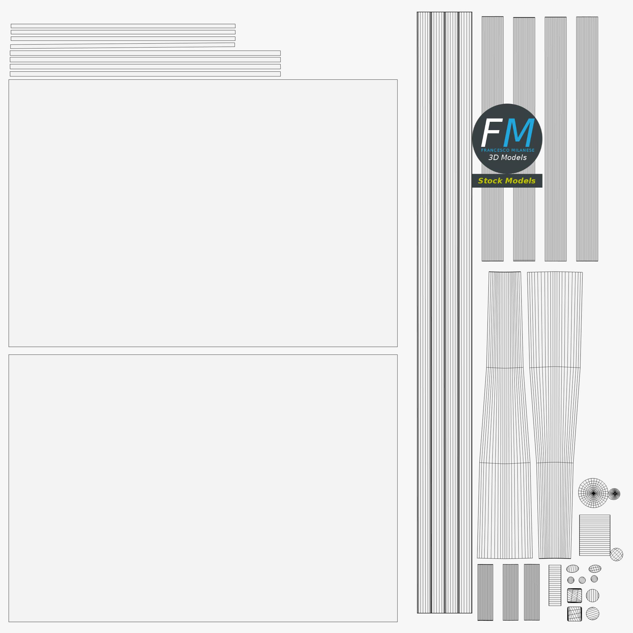 3D-Modell - Projektionsleinwand mit Stativ - 11 3D-Modell - Projektionsleinwand mit Stativ - 11