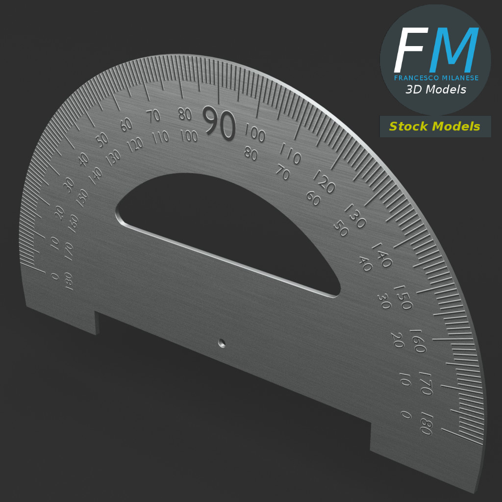 3D-Modell - Halbkreis-Winkelmesser - 02