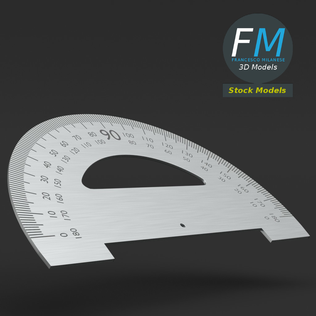 3D-Modell - Halbkreis-Winkelmesser - 04