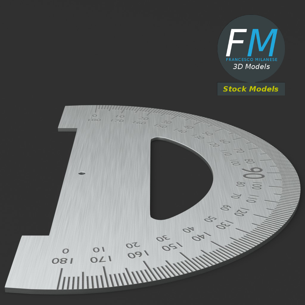 3D-Modell - Halbkreis-Winkelmesser - 05
