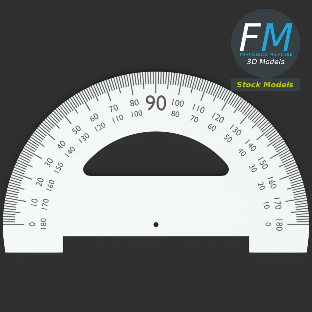 3D-Modell - Halbkreis-Winkelmesser - 06