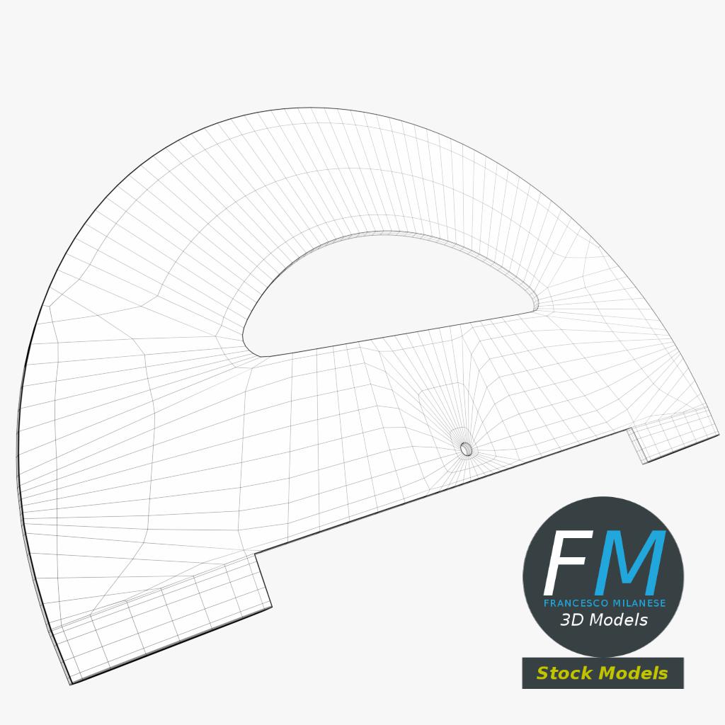 3D-Modell - Halbkreis-Winkelmesser - 07