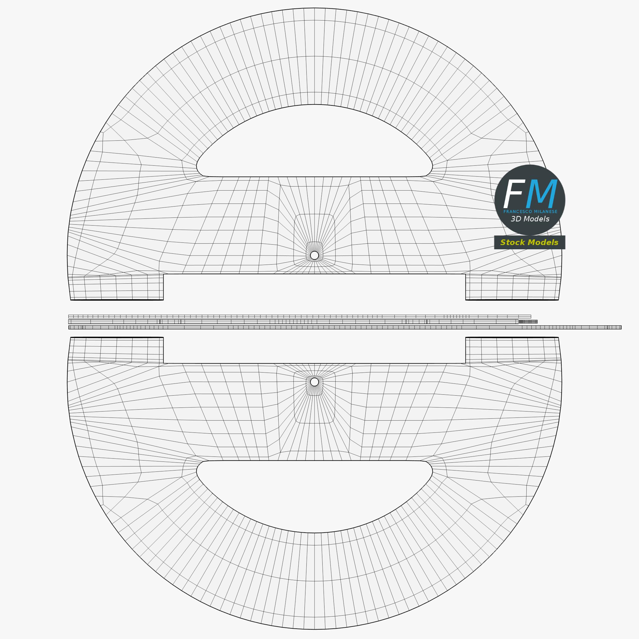 3D-Modell - Halbkreis-Winkelmesser - 11 3D-Modell - Halbkreis-Winkelmesser - 11