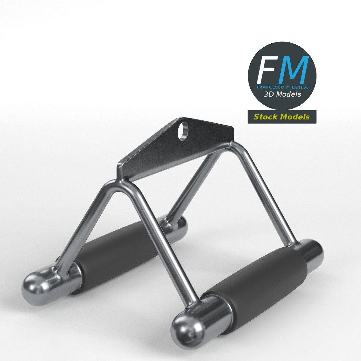 3D-Modell - Kabelzuggriff für Fitnessgeräte - 01