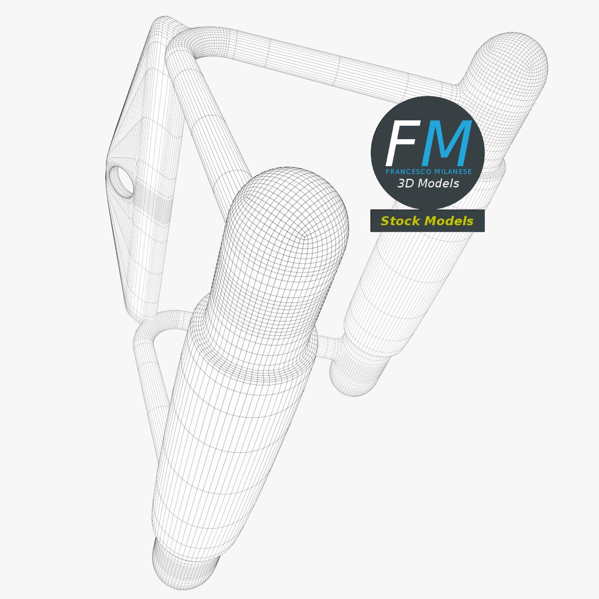 3D-Modell - Kabelzuggriff für Fitnessgeräte - 08