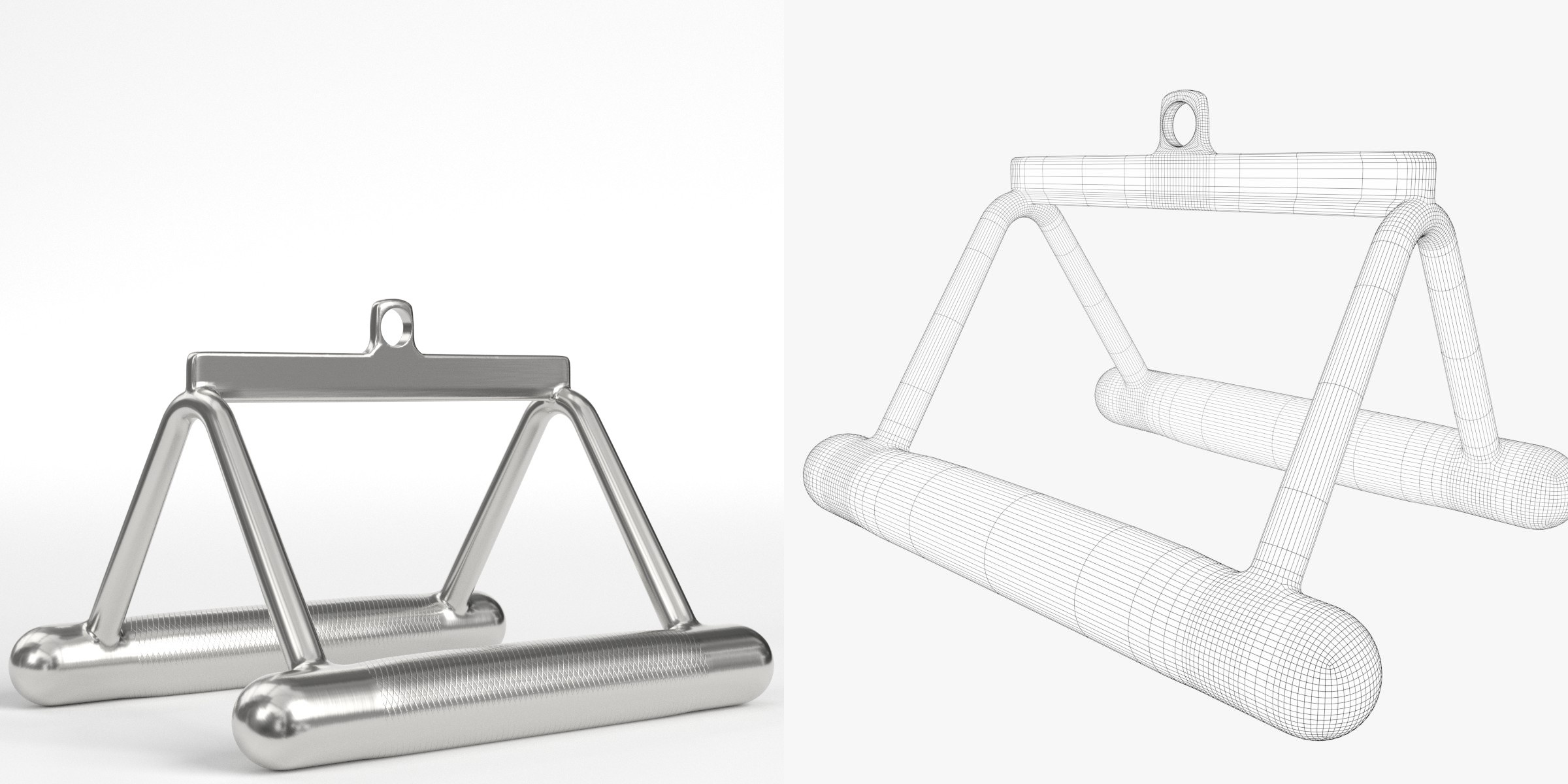 3D-Modell - Doppelgriff für Kabelzug