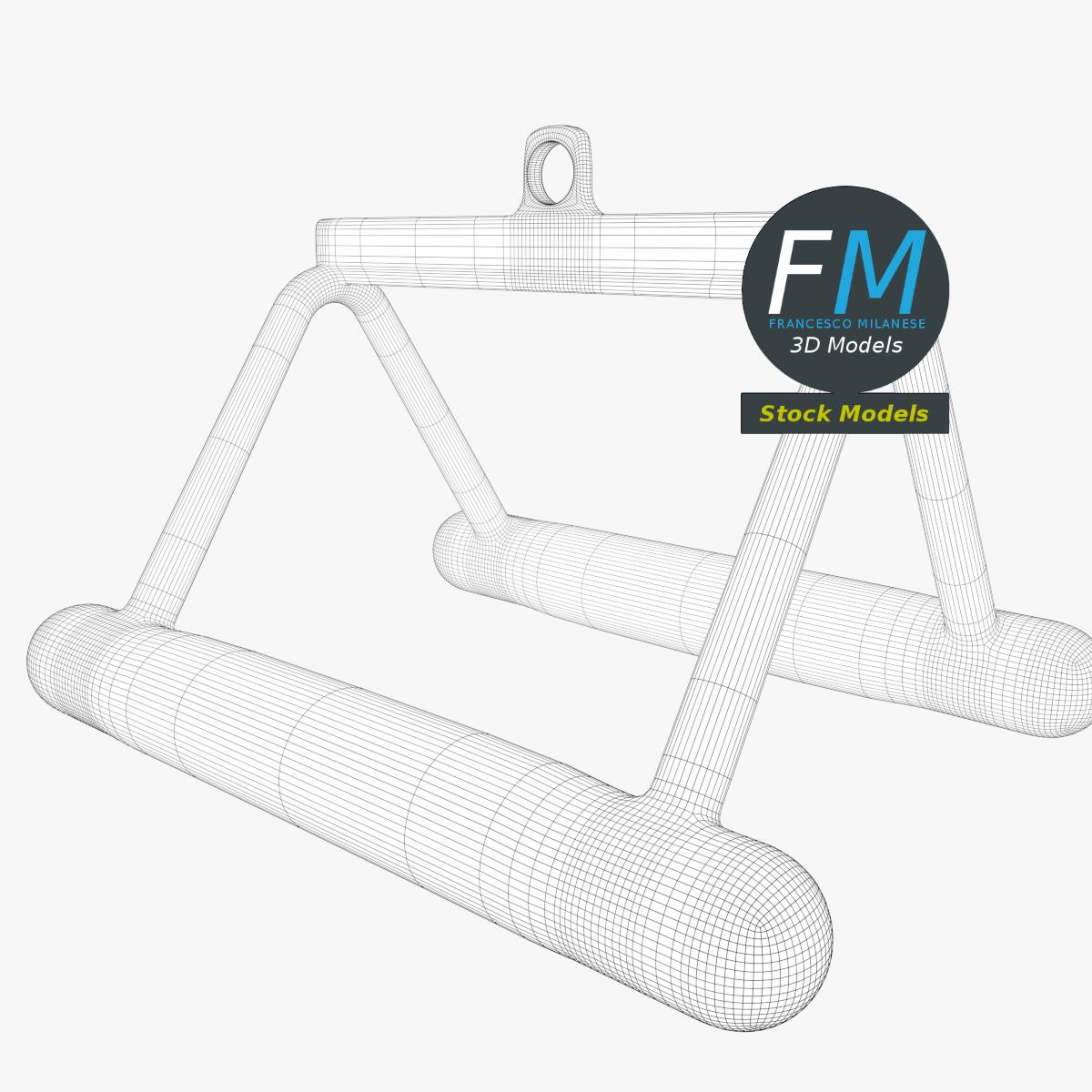 3D-Modell - Doppelgriff für Kabelzug - 07