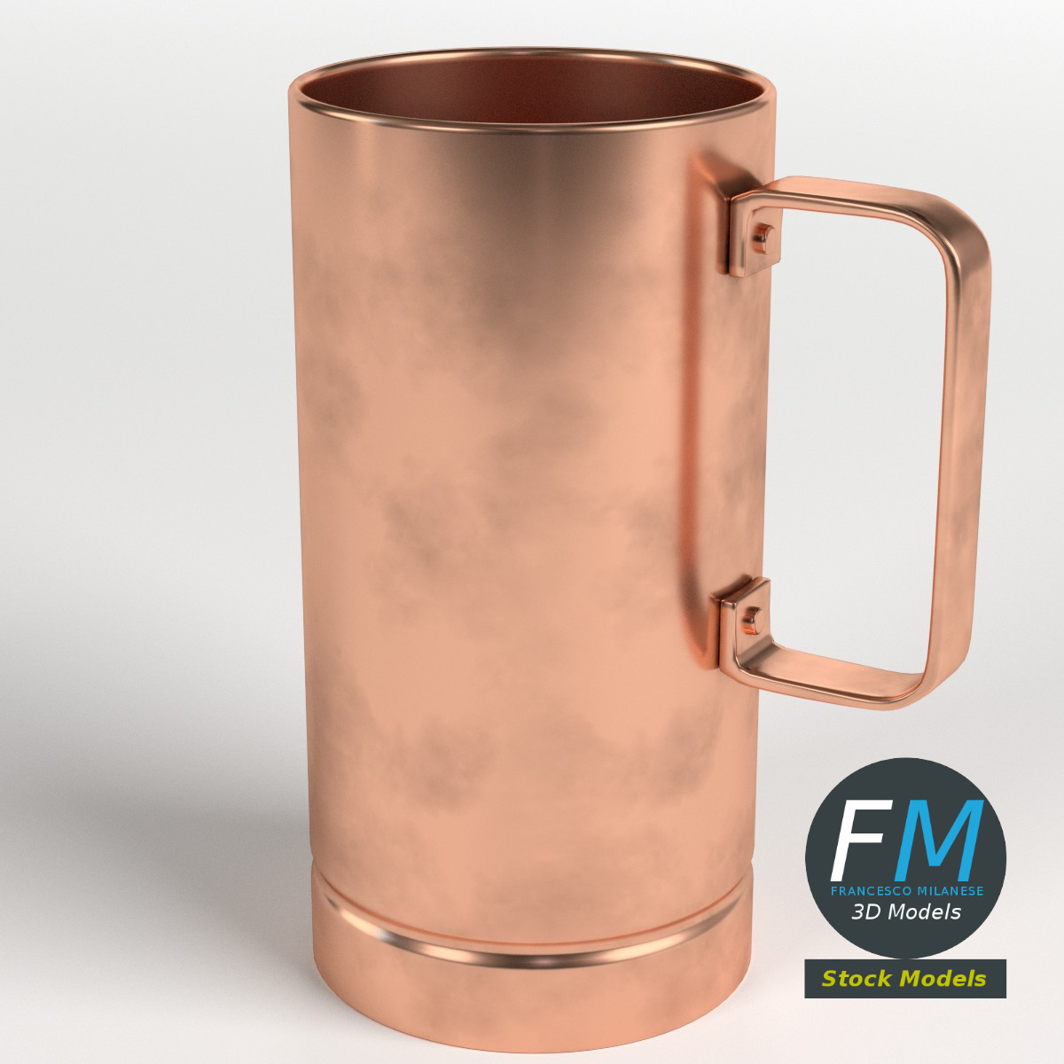 3D-Modell - Hoher Kupferbecher - 01