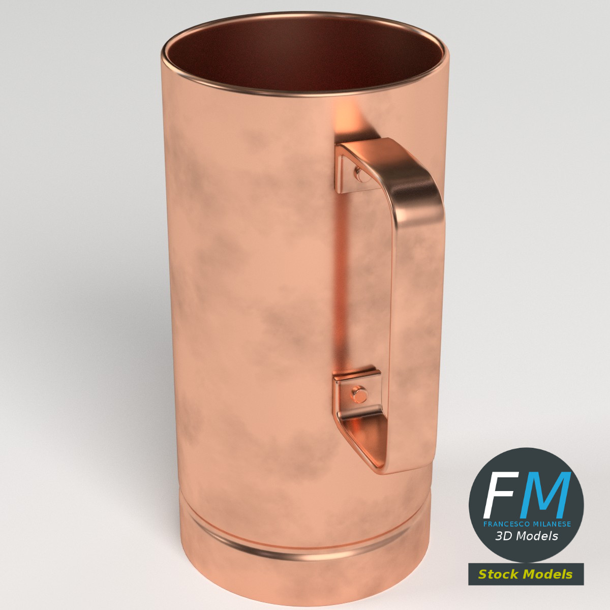 3D-Modell - Hoher Kupferbecher - 02