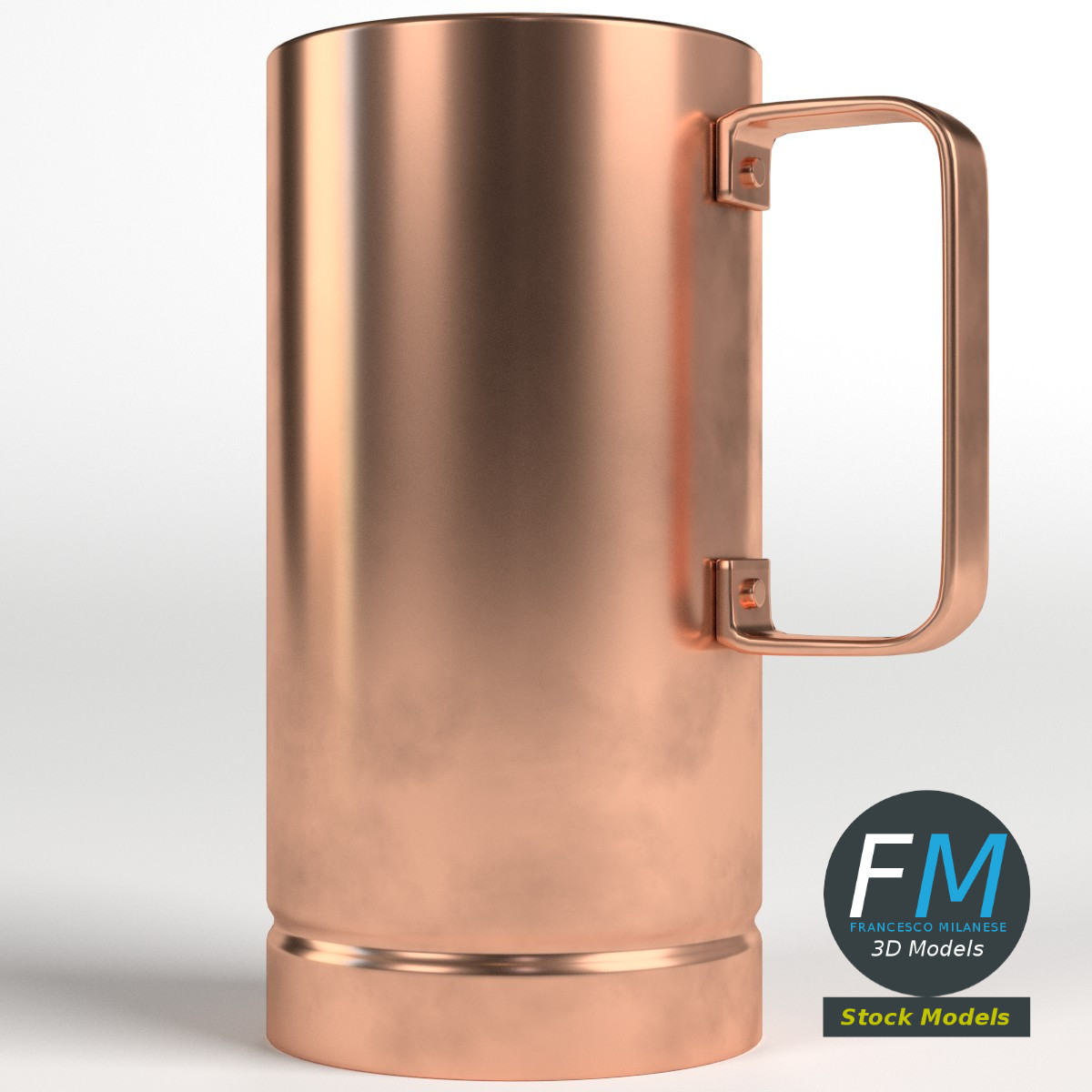 3D-Modell - Hoher Kupferbecher - 03