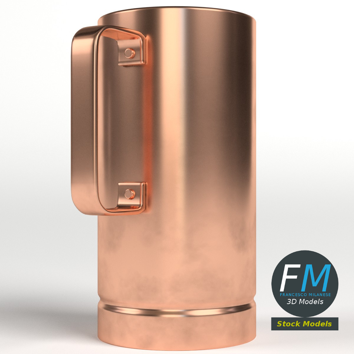 3D-Modell - Hoher Kupferbecher - 04