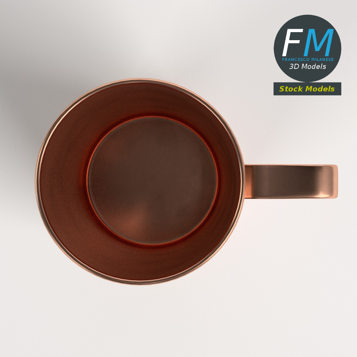 3D-Modell - Hoher Kupferbecher - 06