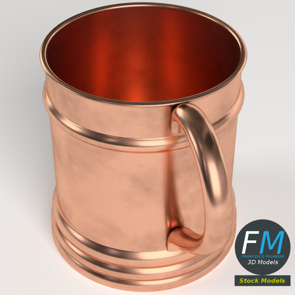 3D-Modell - Hohe Kupferteetasse - 02