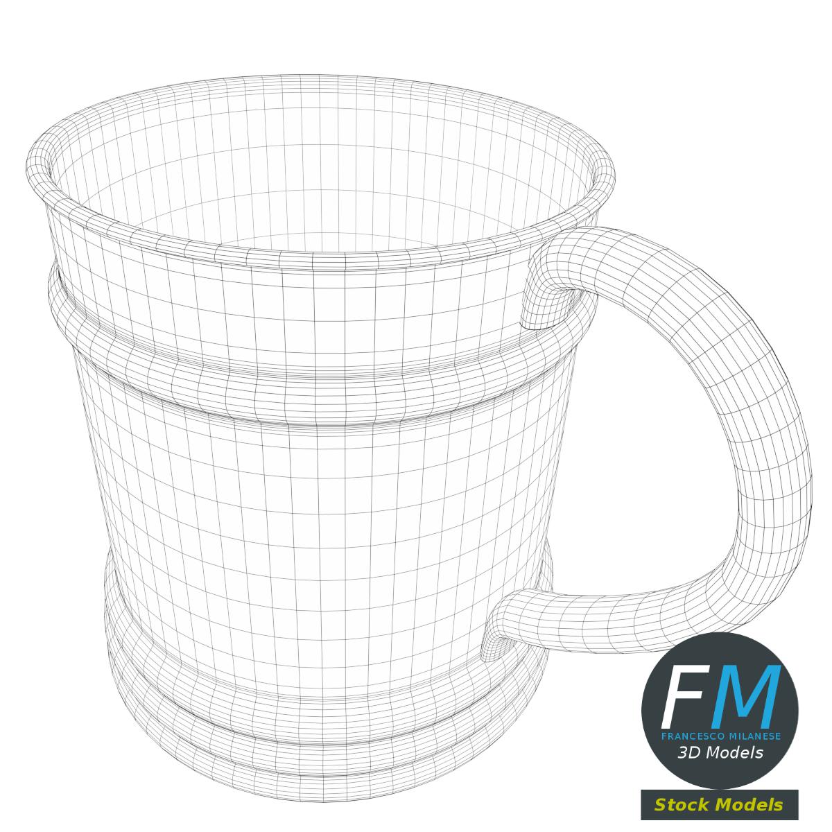 3D-Modell - Hohe Kupferteetasse - 07